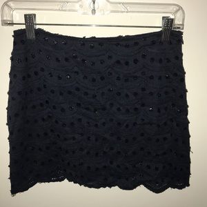 Scalloped, sequin skirt